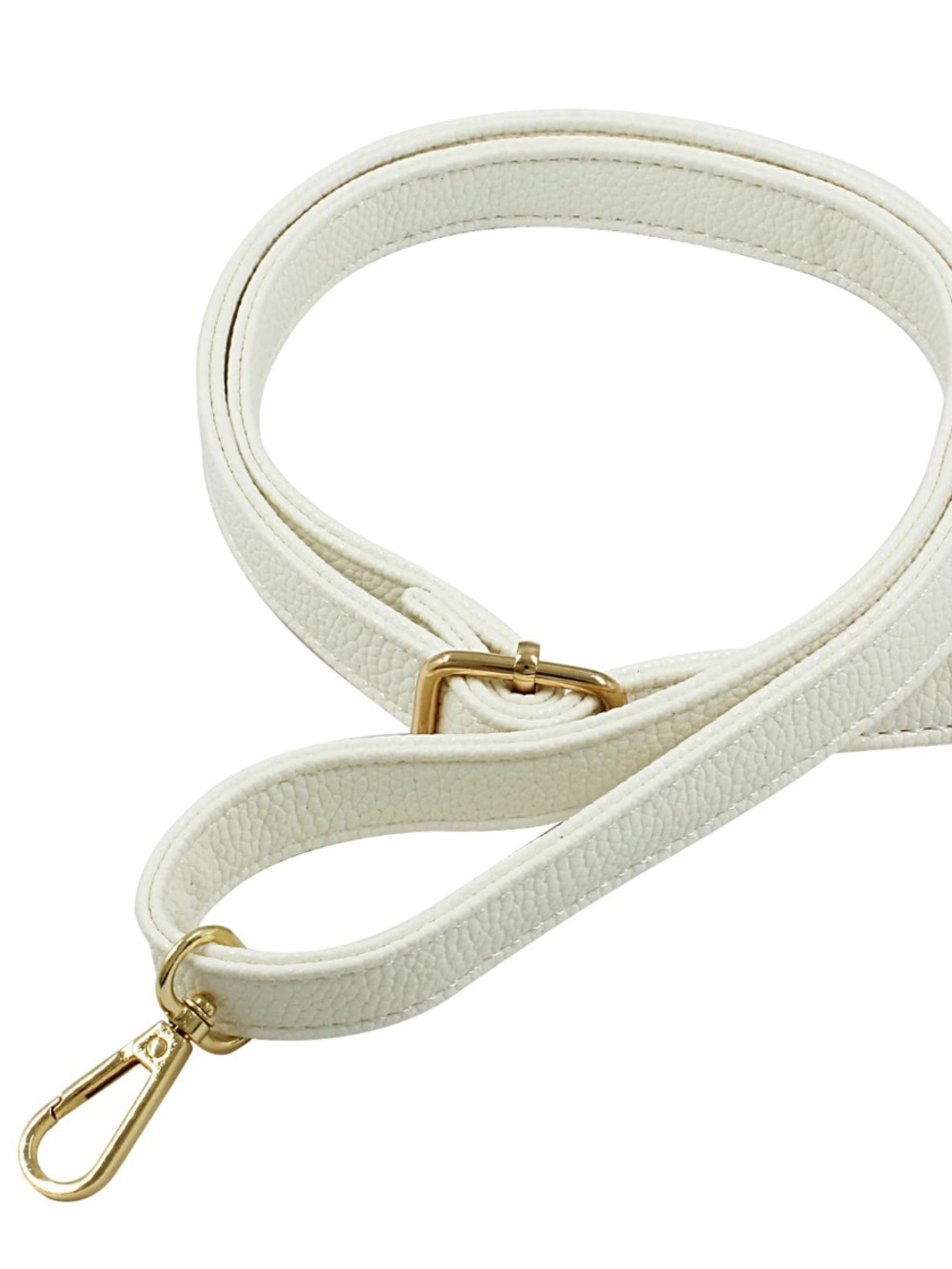 New 36" length cream, white adjustable gold hardware purse strap